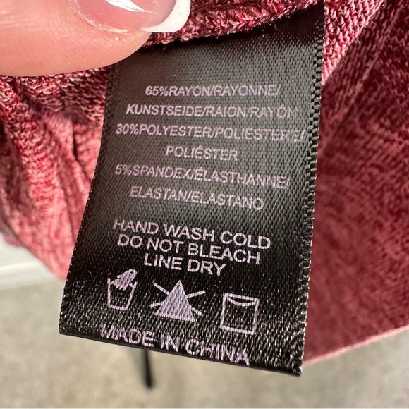 Anthropologie Sunday in Brooklyn NWT Size XS Sitka Tie-Front Shirt Dress Wine - Picture 8 of 9